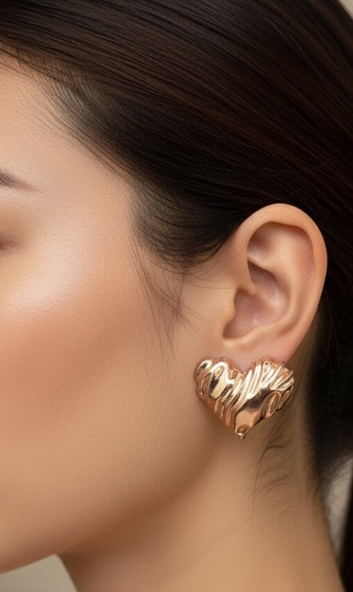 Rosée Heart Studs
