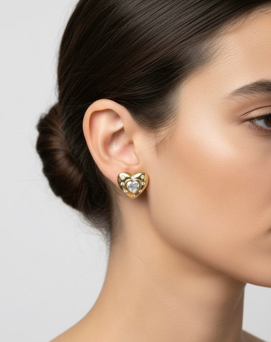 Lovebeam Heart Studs