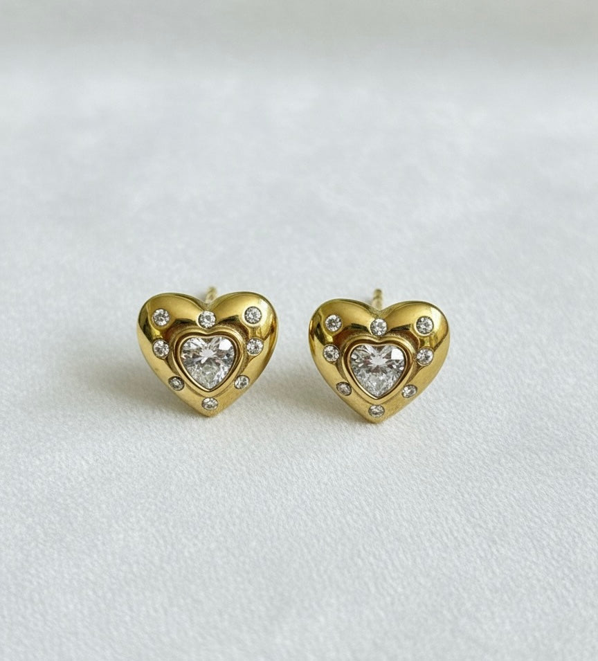 Lovebeam Heart Studs