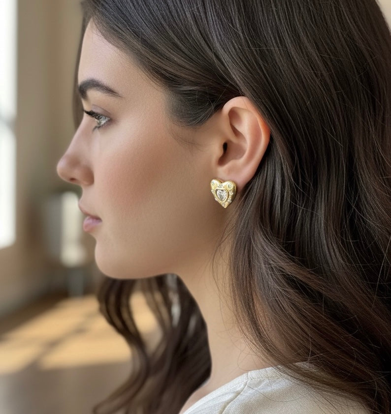 Lovebeam Heart Studs