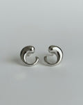 Silver Curl Studs