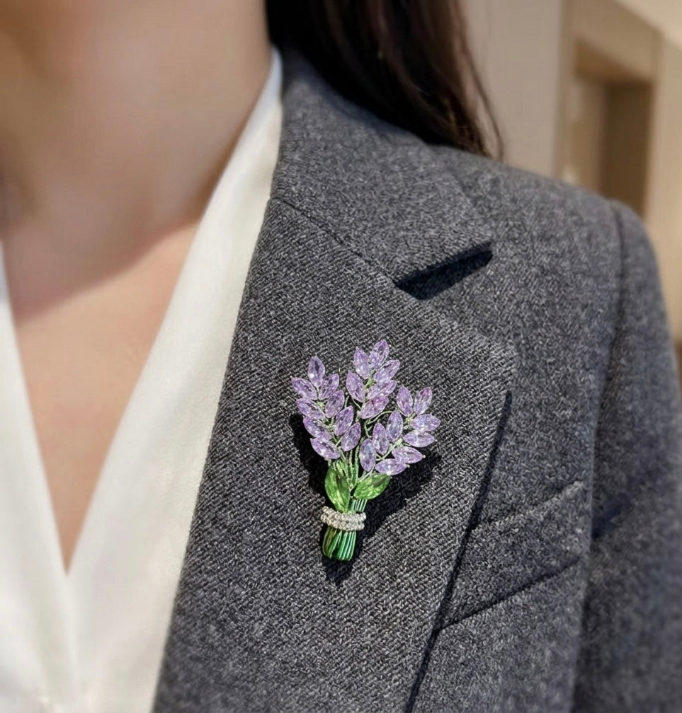 Violet Ember Brooch